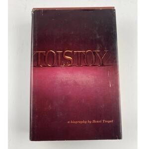 Tolstoy A Biography by Henri Troyat (1967/HC/DJ) Book Club Edition Hardcover Do